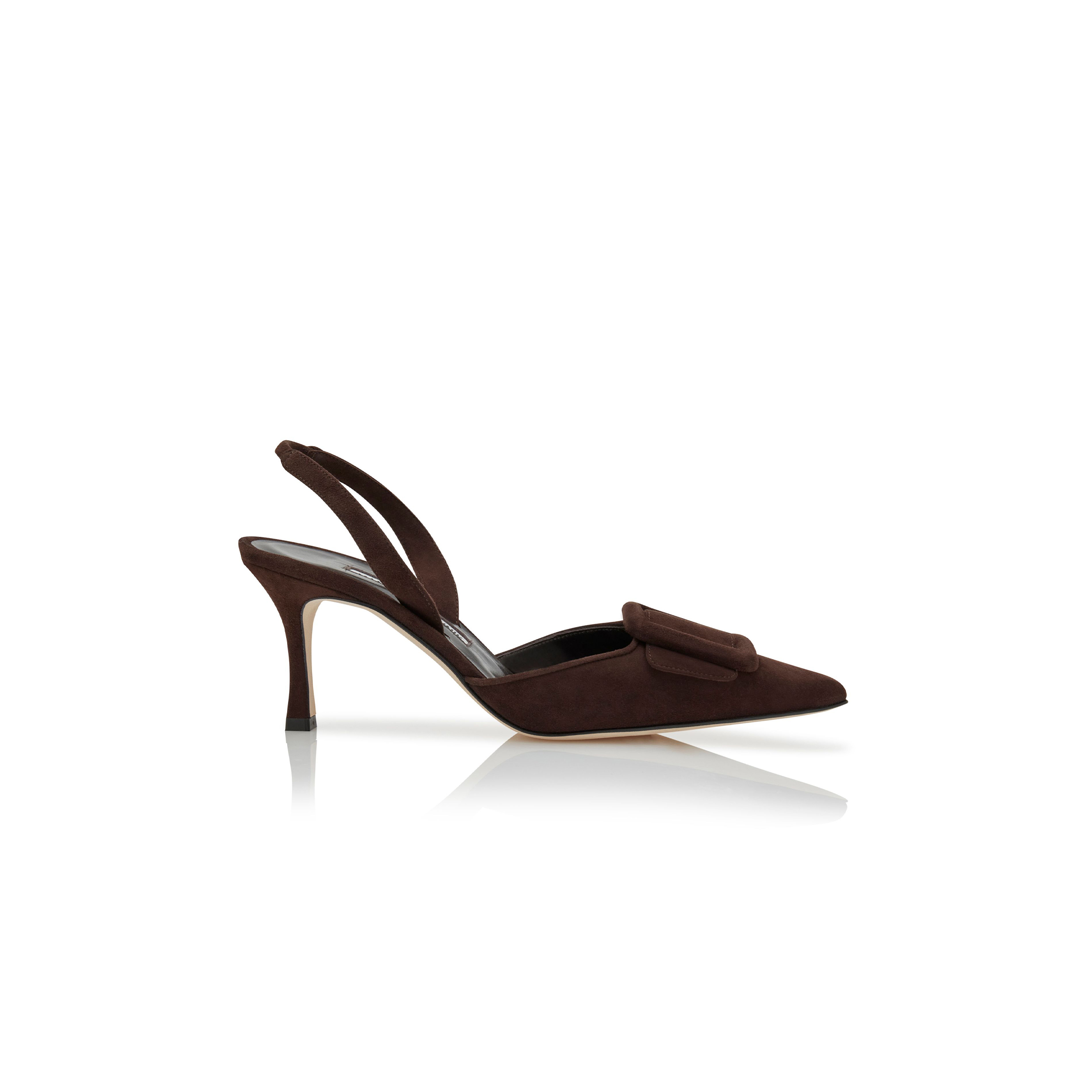 manolo blahnik maY*Li brown suede slingback mules 219-0182-0073